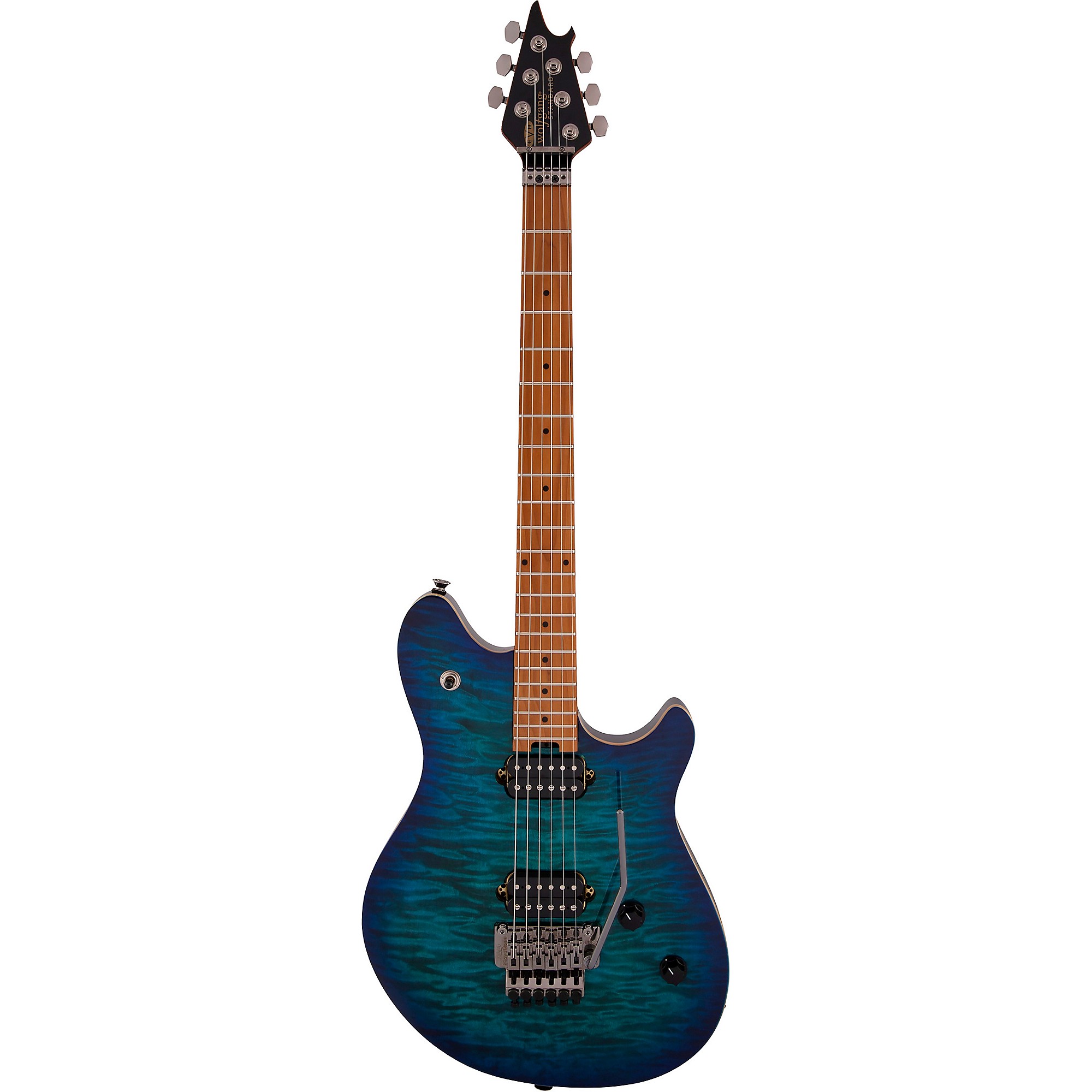 EVH Wolfgang WG Standard Quilt Maple Electric Guitar Chlorine Burst |  Guitar Center