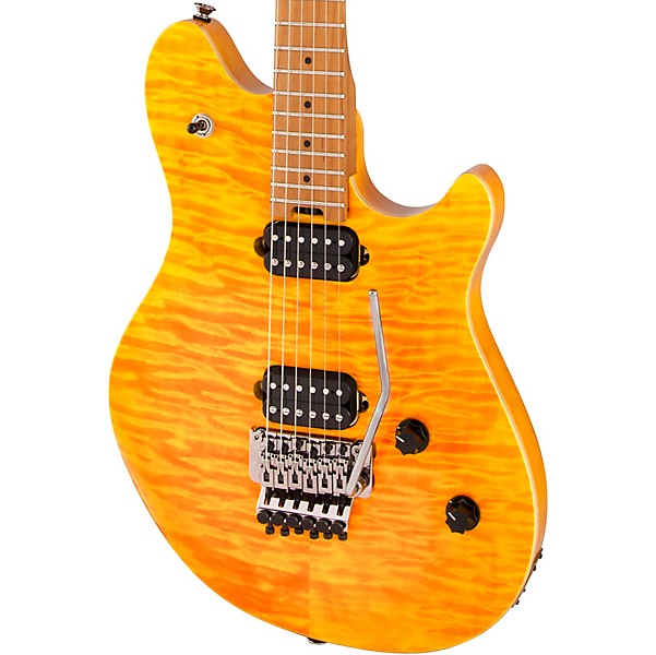 EVH Wolfgang WG Standard Quilt Maple Electric Guitar Transparent Amber