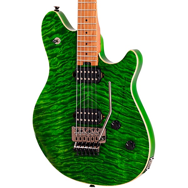 EVH Wolfgang WG Standard Quilt Maple Electric Guitar Transparent Green