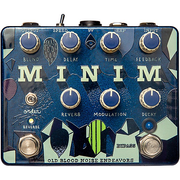 Open Box Old Blood Noise Endeavors Minim Immediate Ambience Machine Reverb, Tremolo, Delay Effects Pedal Level 1 Blue
