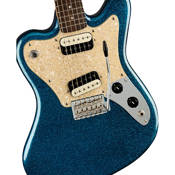 Squier Paranormal Series Super-Sonic Electric Guitar Blue Sparkle