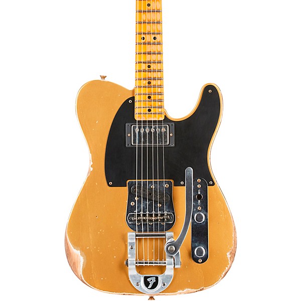 Fender Custom Shop '50s Vibra Telecaster Limited-Edition Heavy Relic Electric Guitar Aztec Gold