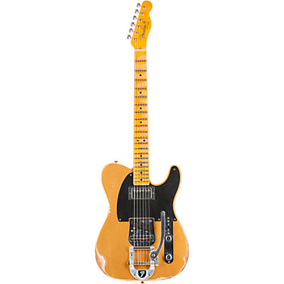 Fender Custom Shop '50S Vibra Telecaster Limited-Edition Heavy Relic Electric Guitar Aztec Gold for sale