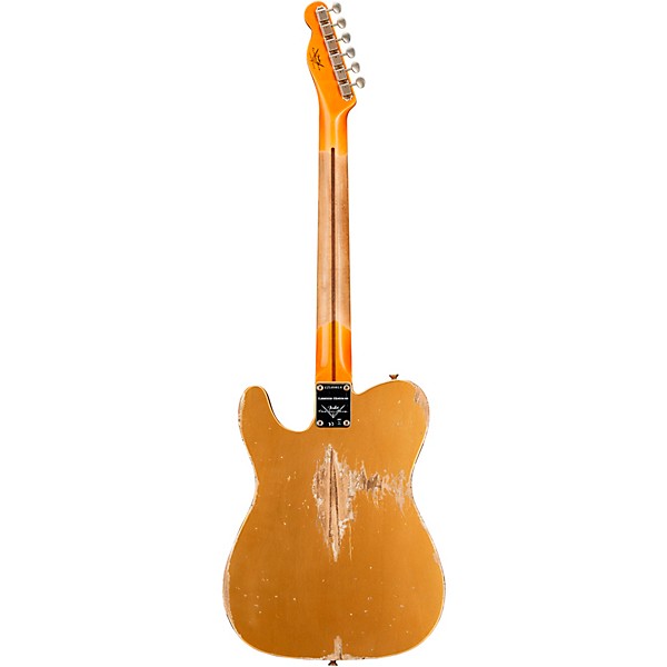 Fender Custom Shop '50s Vibra Telecaster Limited-Edition Heavy Relic Electric Guitar Aztec Gold