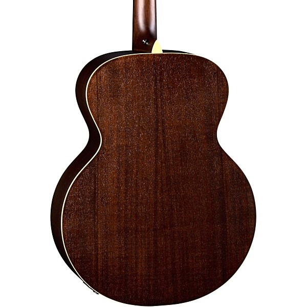 Luna Art Vintage Solid Top Jumbo Acoustic/Electric Guitar Distressed Vintage Brownburst