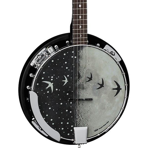 Luna Moonbird BGB 5-String Acoustic-Electric Banjo Satin Black