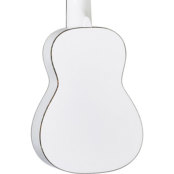 Luna Hau Snow Soprano Ukulele White