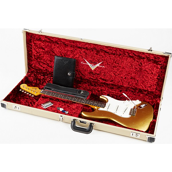 Fender Custom Shop 1964 Stratocaster Journeyman Relic Electric Guitar Aged Aztec Gold