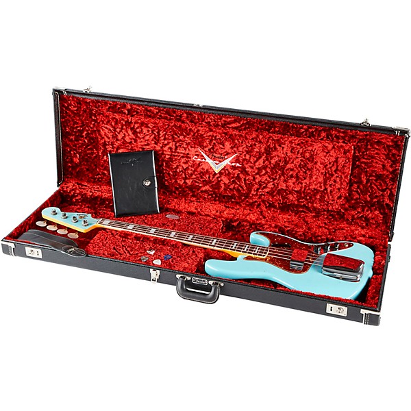 Fender Custom Shop 66 Jazz Bass Journeyman Relic Aged Daphne Blue