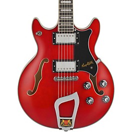 Hagstrom Alvar Compact Elf Warrior Swedish Fros... Hagstrom Alvar Compact Elf Warrior Transparent Wild Cherry Black Pickguard