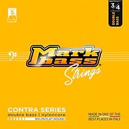 Markbass Contra Series Nylon Flat Wound Nyloncor... Markbass Contra Series Nylon Flat Wound Nyloncore Double Bass Strings 3/4