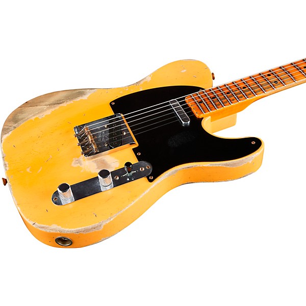 Fender Custom Shop 70th Anniversary Broadcaster Heavy Relic Limited Edition Electric Guitar Aged Nocaster Blonde