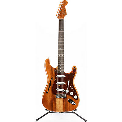 Fender Custom Shop Artisan Stratocaster Thinline Roasted Ash Body With Flame Koa Top Electric Guitar Aged Natural for sale