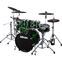 ddrum Dominion Birch 6-Piece Shell Pack With Ash Veneer Green Burst