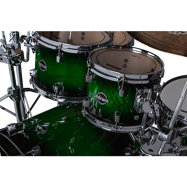 ddrum Dominion Birch 6-Piece Shell Pack With Ash Veneer Green Burst