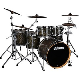 ddrum Dominion Birch 6-Piece Shell Pack With Ash Venee... ddrum Dominion Birch 6-Piece Shell Pack With Ash Veneer Trans Black