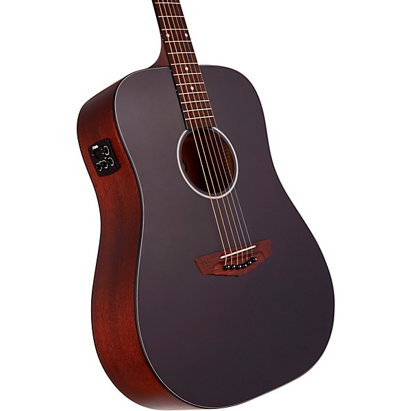 Open Box D'Angelico Premier Series Lexington CS Non-Cutaway Dreadnought Acoustic/Electric Guitar Level 2 Matte Black 19474...