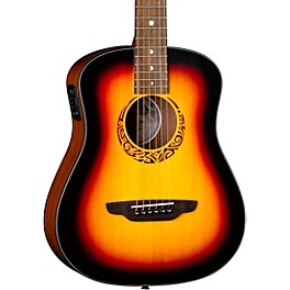 Luna Safari Tribal 3/4 Size Travel Acoustic/Electric Guitar Tobacco Sunburst