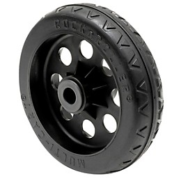RockNRoller RWHLS8X2BK 8"x2" R-Trac Symmetrical Wheel for R12 Caster, Black Hub 2-Pack
