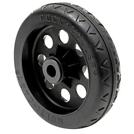 Rock N Roller RWHLS8X2BK 8"x2" R-Trac Symmetrical Wheel for R12 Caster, Black Hub 2-Pack