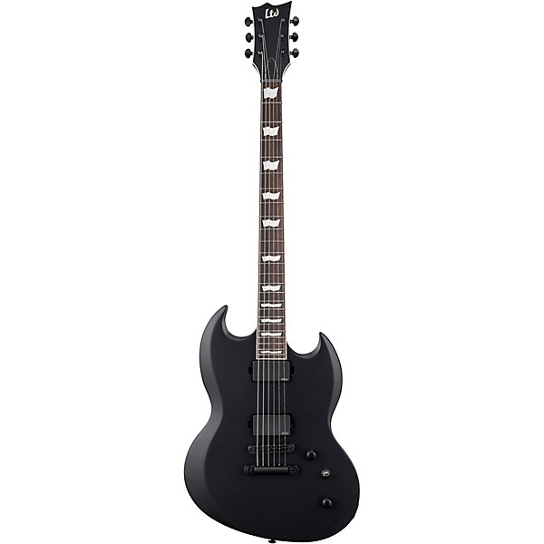 ESP LTD Viper-400 Baritone Electric Guitar Black Satin