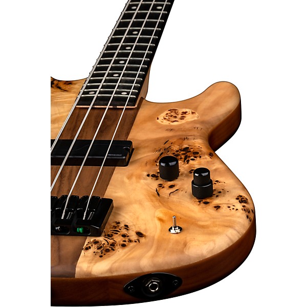 Dean Edge Pro Select Burled Poplar Electric Bass Satin Natural