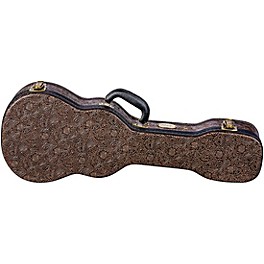 Luna Tooled Leather Baritone Ukulele Hard Case Brown