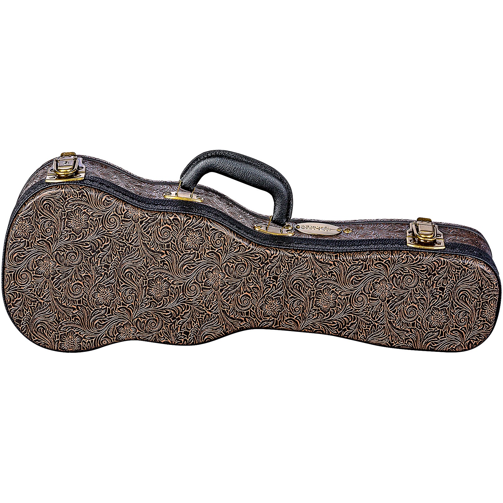 Luna Tooled Leather Soprano Ukulele Hard Case Brown Guitar Center