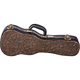 Open Box Luna Tooled Leather Soprano Ukulele Hard Case Level 1 Brown