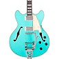 D'Angelico Deluxe DC Semi-Hollow Electric Guitar With D'Angelico Shield Tremolo Matte Surf Green thumbnail