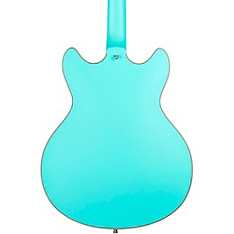 D'Angelico Deluxe DC Semi-Hollow Electric Guitar With D'Angelico Shield Tremolo Matte Surf Green