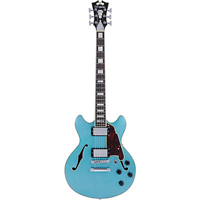 D'angelico Premier Series Mini Dc Semi-Hollow Electric Guitar Stop-Bar Tailpiece Ocean Turquoise for sale