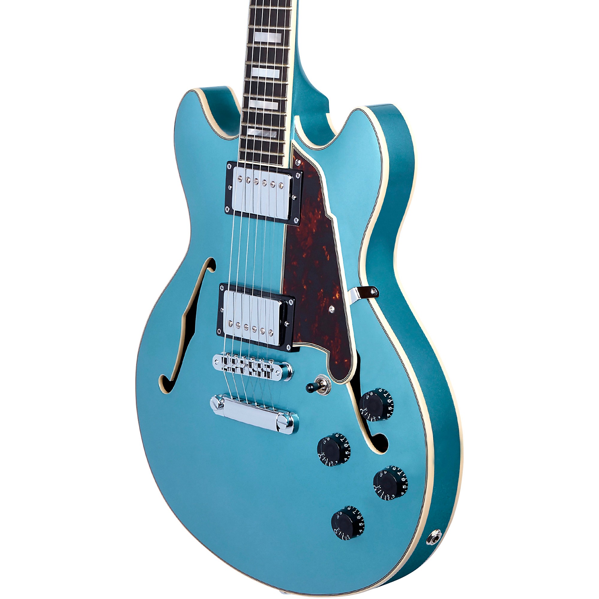 D'Angelico Premier Series Mini DC Semi-Hollow Electric Guitar Stop