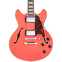 D'Angelico Premier Series Mini DC Semi-Hollow Electric Guitar Stop-bar Tailpiece Fiesta Red