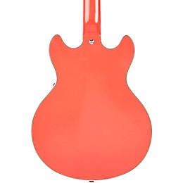 D'Angelico Premier Series Mini DC Semi-Hollow Electric Guitar Stop-bar Tailpiece Fiesta Red