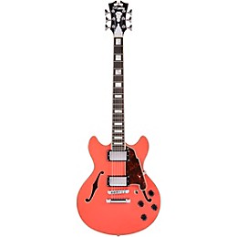 D'Angelico Premier Series Mini DC Semi-Hollow Electric Guitar Stop-bar Tailpiece Fiesta Red