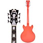 D'Angelico Premier Series Mini DC Semi-Hollow Electric Guitar Stop-bar Tailpiece Fiesta Red