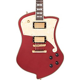 D'Angelico Deluxe Series Ludlow Limited-Edition Solidbody Electric Guitar with USA Seymour Duncan Humbuckers and Stopbar Tailpiece Matte Wine