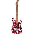 Evh Striped Series Frankie Electric Guitar Red With Black And White Stripes Relic