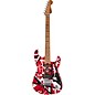 EVH Striped Series Frankie Electric Guitar Red with Black and White Stripes Relic