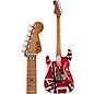 EVH Striped Series Frankie Electric Guitar Red with Black and White Stripes Relic