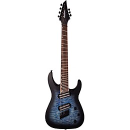 Open Box Jackson X Series Soloist Arch Top SLATX7Q MS 7-String Multi-Scale Electric Guitar Level 2 Transparent Blue Burst 197881049324