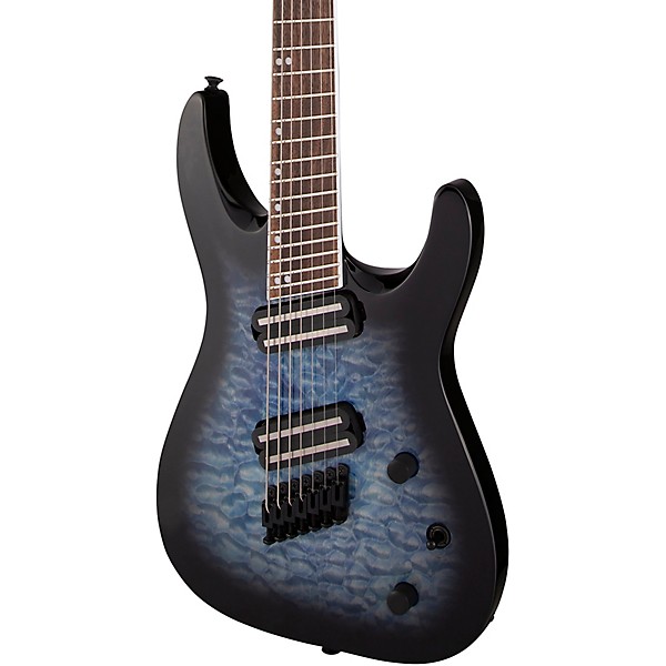Open Box Jackson X Series Soloist Arch Top SLATX7Q MS 7-String Multi-Scale Electric Guitar Level 2 Transparent Blue Burst ...