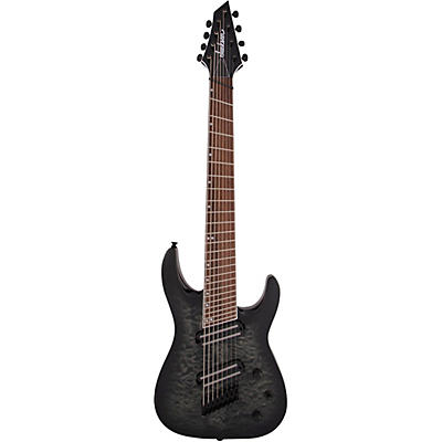 Jackson X Series Soloist Arch Top Slatx8q Ms 8-String Multi-Scale Electric Guitar Transparent Black Burst for sale