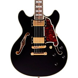 D'Angelico Excel Mini DC Semi-Hollow Electric Guitar Black D'Angelico Excel Mini DC Semi-Hollow Electric Guitar Black