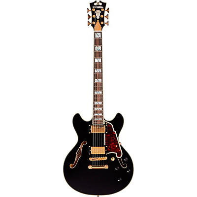 D'angelico Excel Mini Dc Semi-Hollow Electric Guitar Black for sale