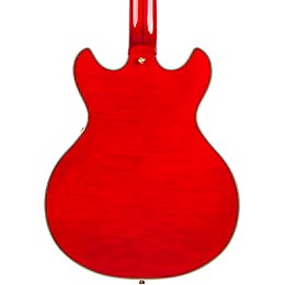 D'Angelico Excel Mini DC Semi-Hollow Electric Guitar Transparent Cherry