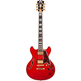 D'Angelico Excel Mini DC Semi-Hollow Electric Guitar Transparent Cherry