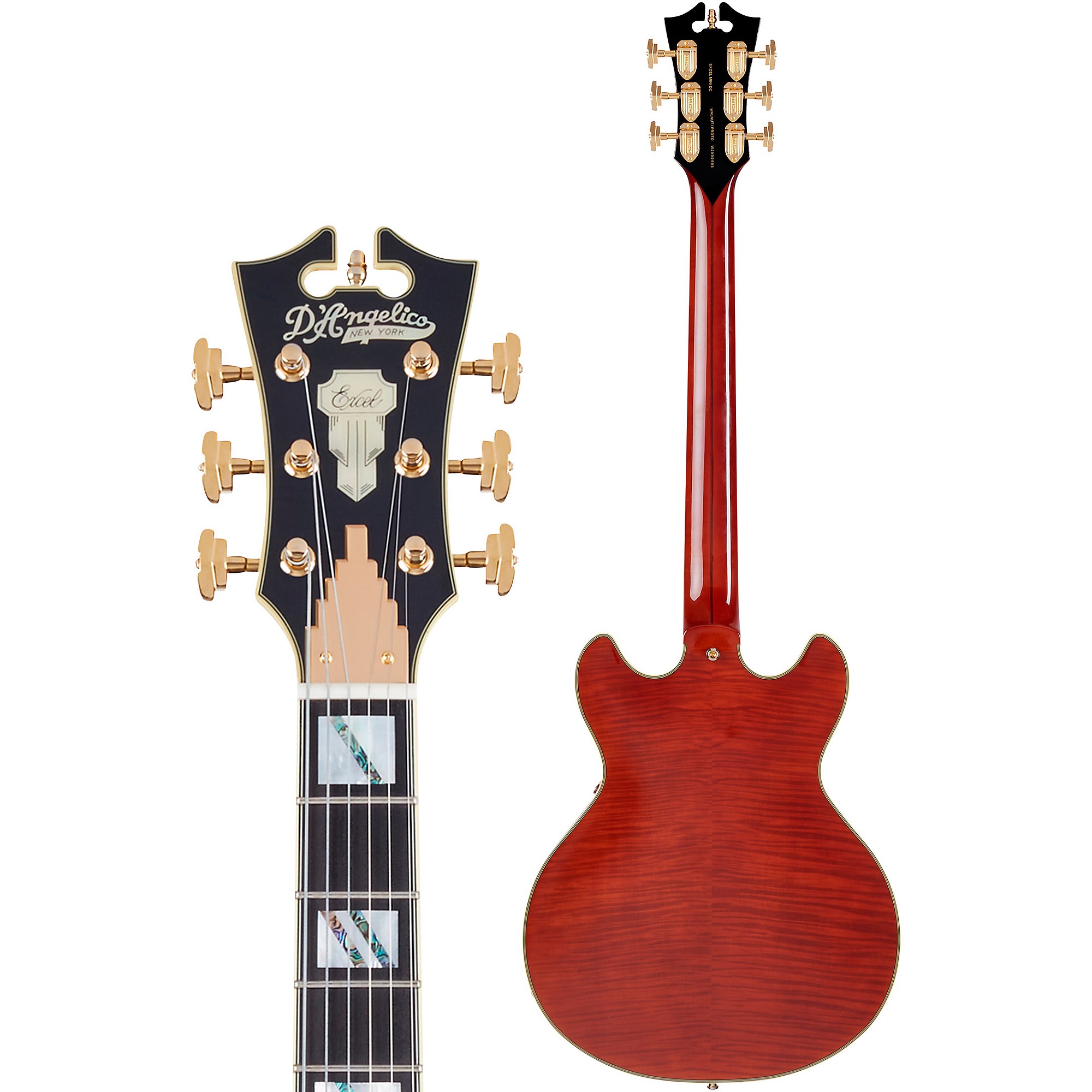 D'Angelico Excel Mini DC Semi-Hollow Electric Guitar Viola