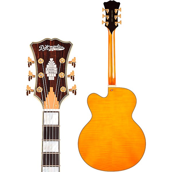 D'Angelico Excel Series EXL-1 Throwback Hollowbody Electric Guitar USA Seymour Duncan Floating Mini Humbucker Stairstep Ta...